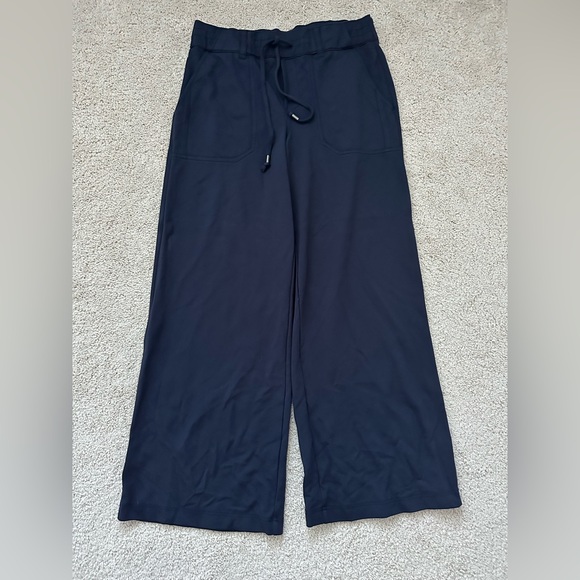 Wit & Wisdom Leisure High Waist Wide Leg Pants Navy Blue - Picture 3 of 6